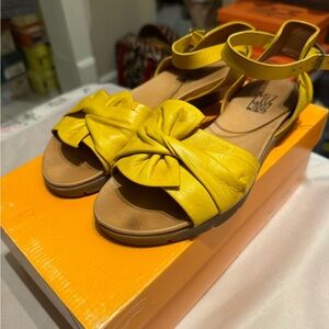 Miz Mooz Yellow Knotted Sandals